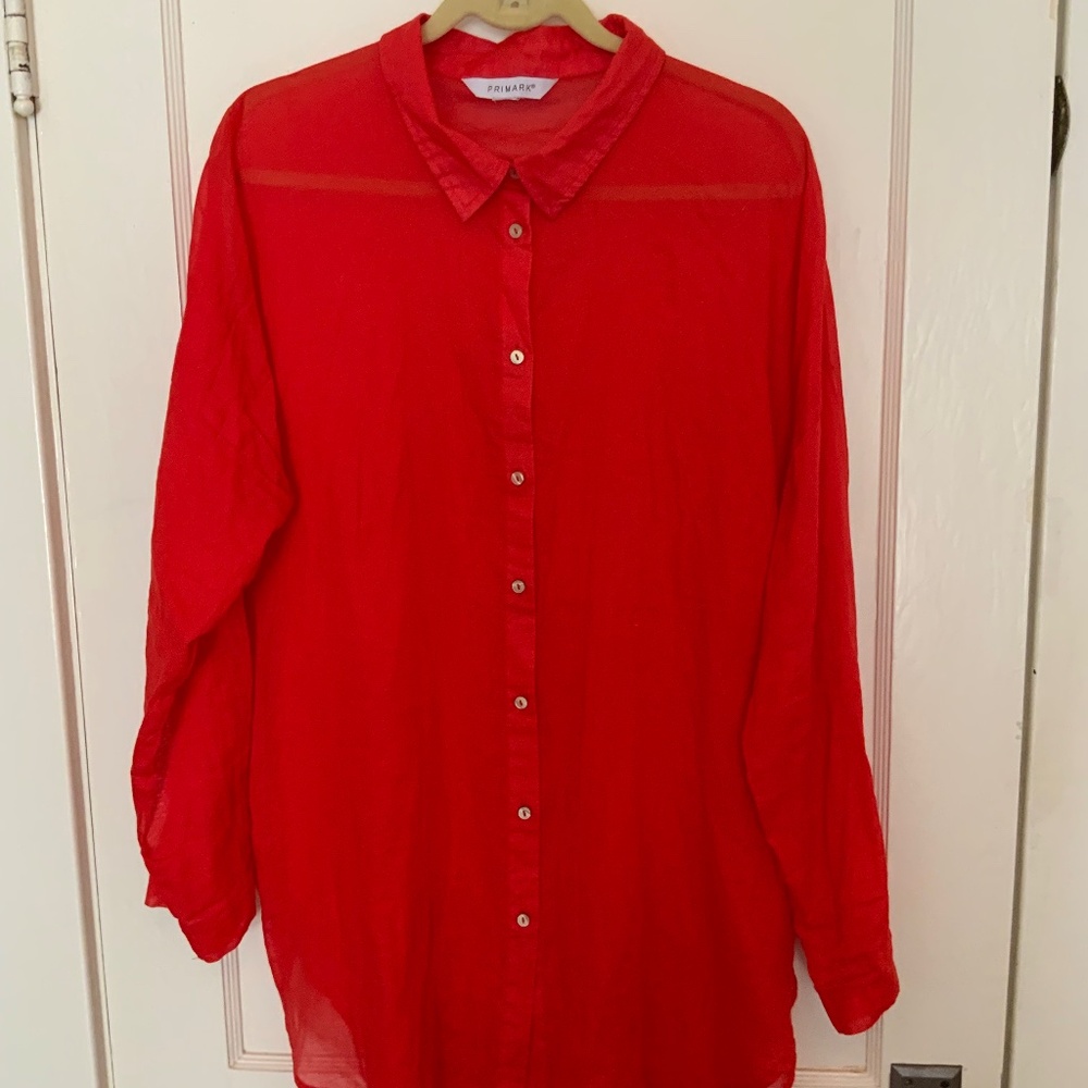 PRIMARK Oversized Gauzy Cotton Tunic, sz XL